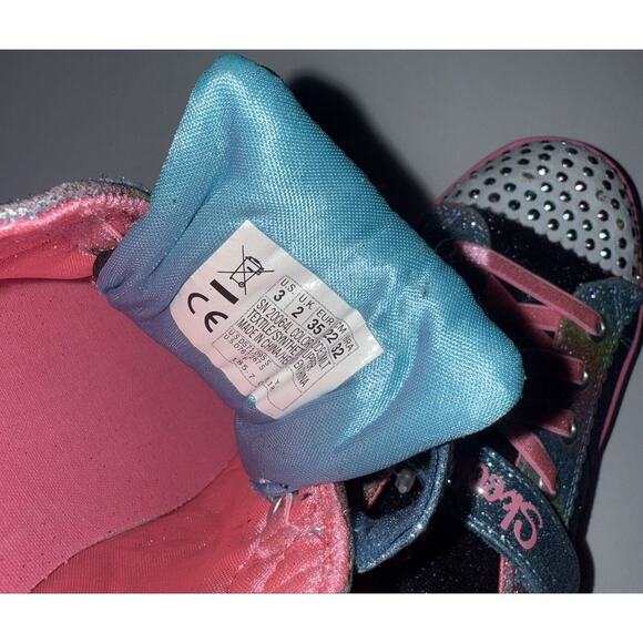 Skechers Twinkle Toes Emoji Rainbows Happy Light Up Girls Sneakers Shoes Size 3 - Picture 7 of 8